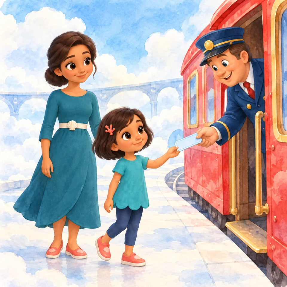 Cloud Train Valley — sample scene 1: The Morning Ticket