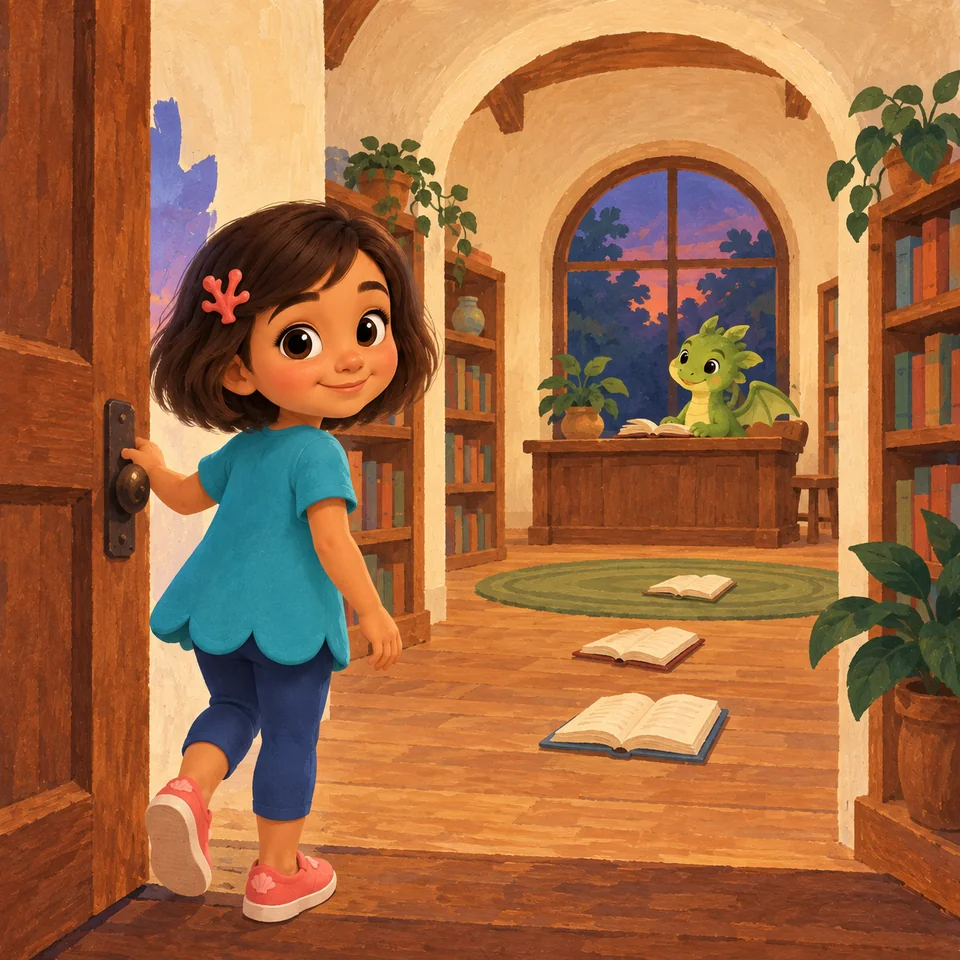 Little Dragon Library — sample scene 1: Into the Library